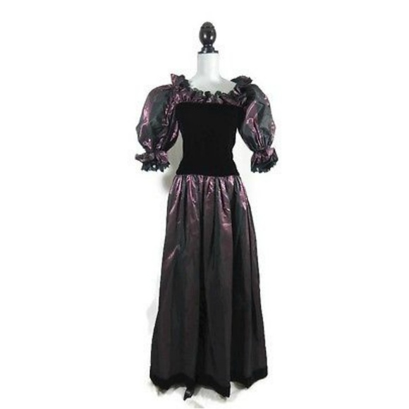 Vintage Goth Steampunk 80s Prom Dress Cosplay - Picture 2 of 7